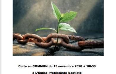 15 novembre 2026 : culte de l&rsquo;Eglise persécutée